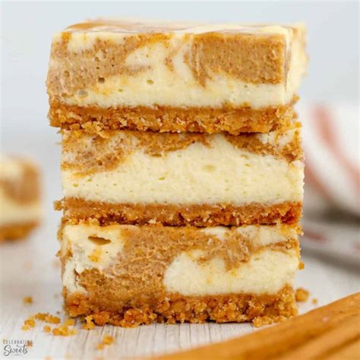 Pumpkin Cheesecake Bars - Celebrating Sweets
